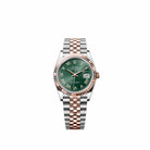 Rolex Datejust 36 126231 Rose Gold Stainless Steel Mint Green Roman Dial Jubilee (2026)