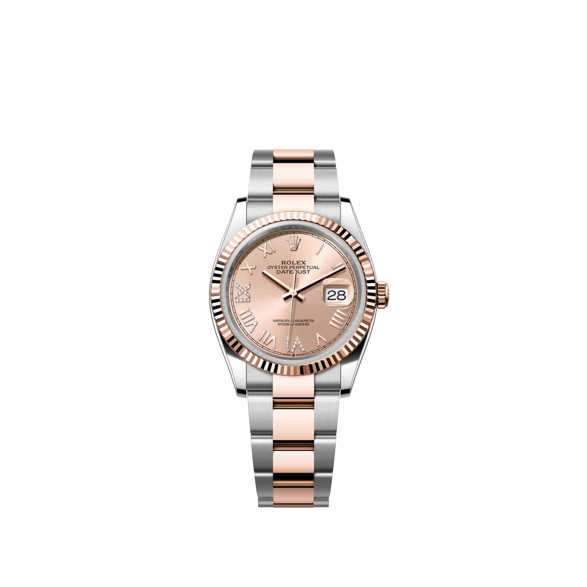 Rolex Datejust 36 126231 Rose Gold Stainless Steel Rose Diamond Roman Dial Oyster (2026)