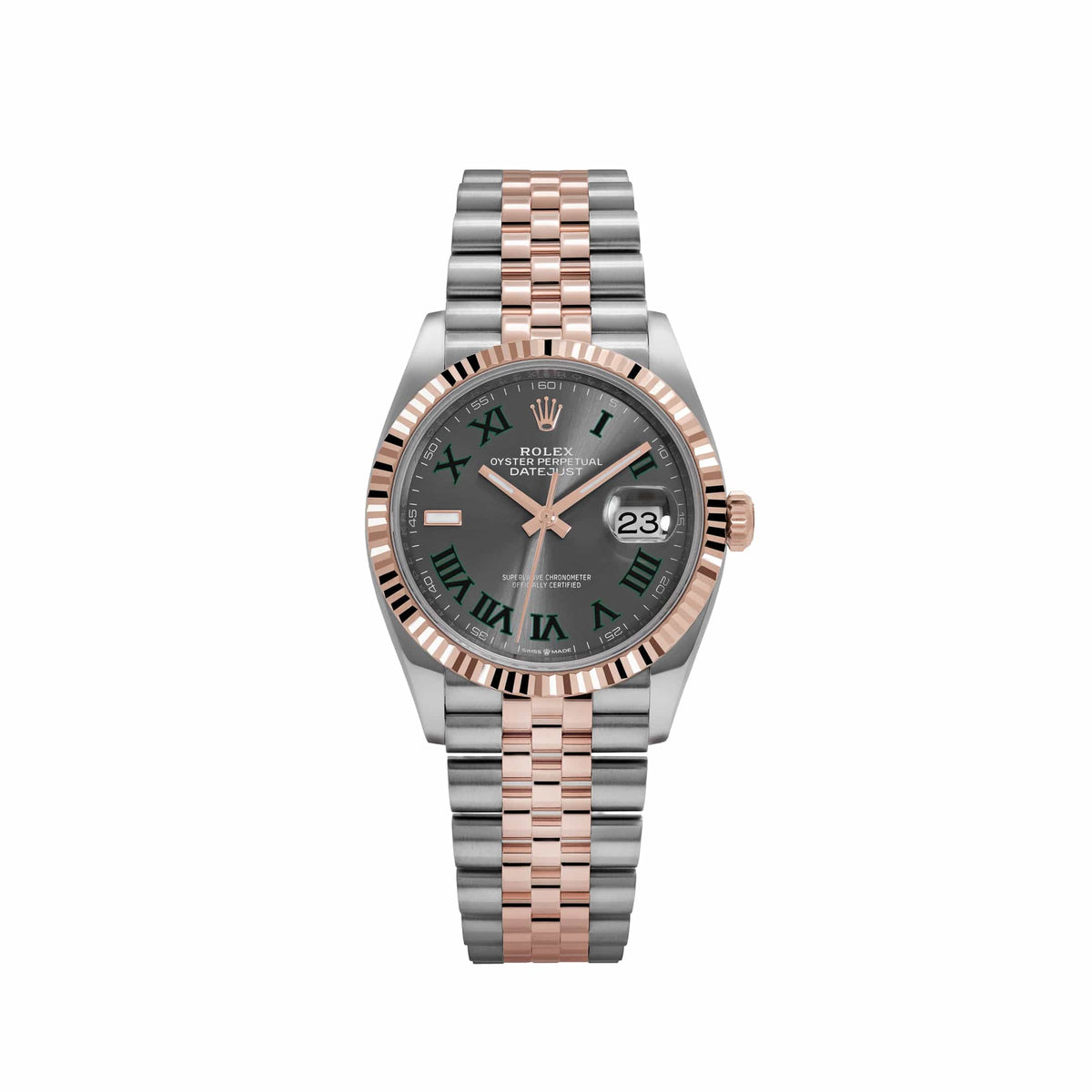 Rolex Datejust 36 126231 'Wimbledon' Stainless Steel Rose Gold Slate Dial Jubilee (2023)