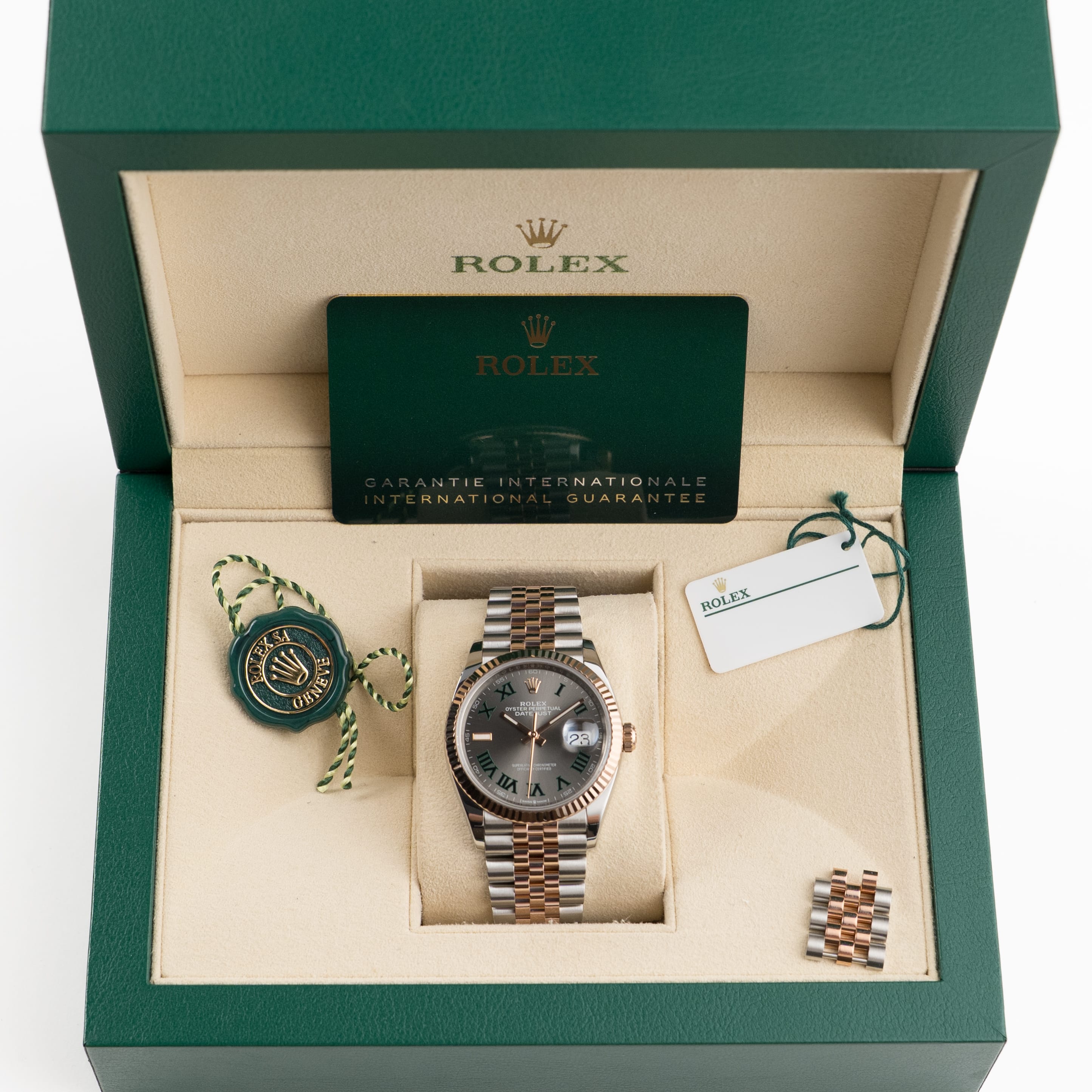 Rolex Datejust 36 126231 'Wimbledon' Stainless Steel Rose Gold Slate Dial Jubilee (2023)