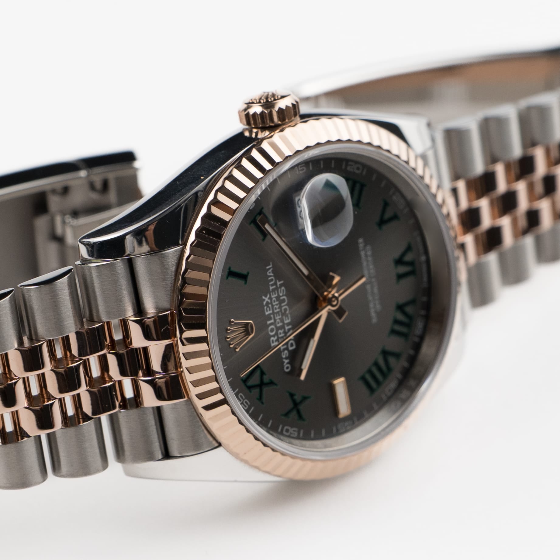 Rolex Datejust 36 126231 'Wimbledon' Stainless Steel Rose Gold Slate Dial Jubilee (2023)