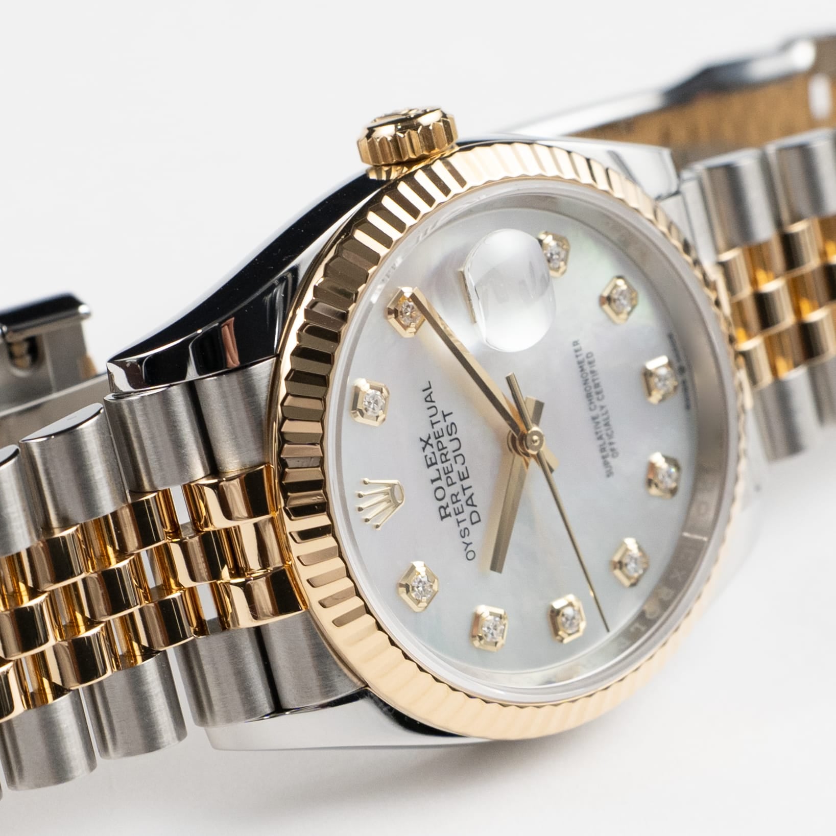 Rolex Datejust 36 126233 Stainless Steel Yellow Gold Mother of Pearl Diamond Dial Jubilee (2021)