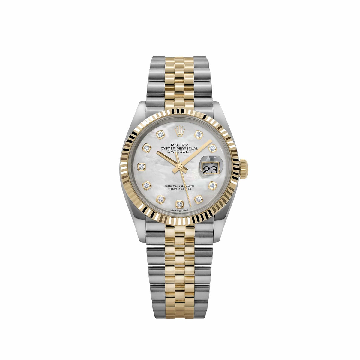 Rolex Datejust 36 126233 Stainless Steel Yellow Gold Mother of Pearl Diamond Dial Jubilee (2021)