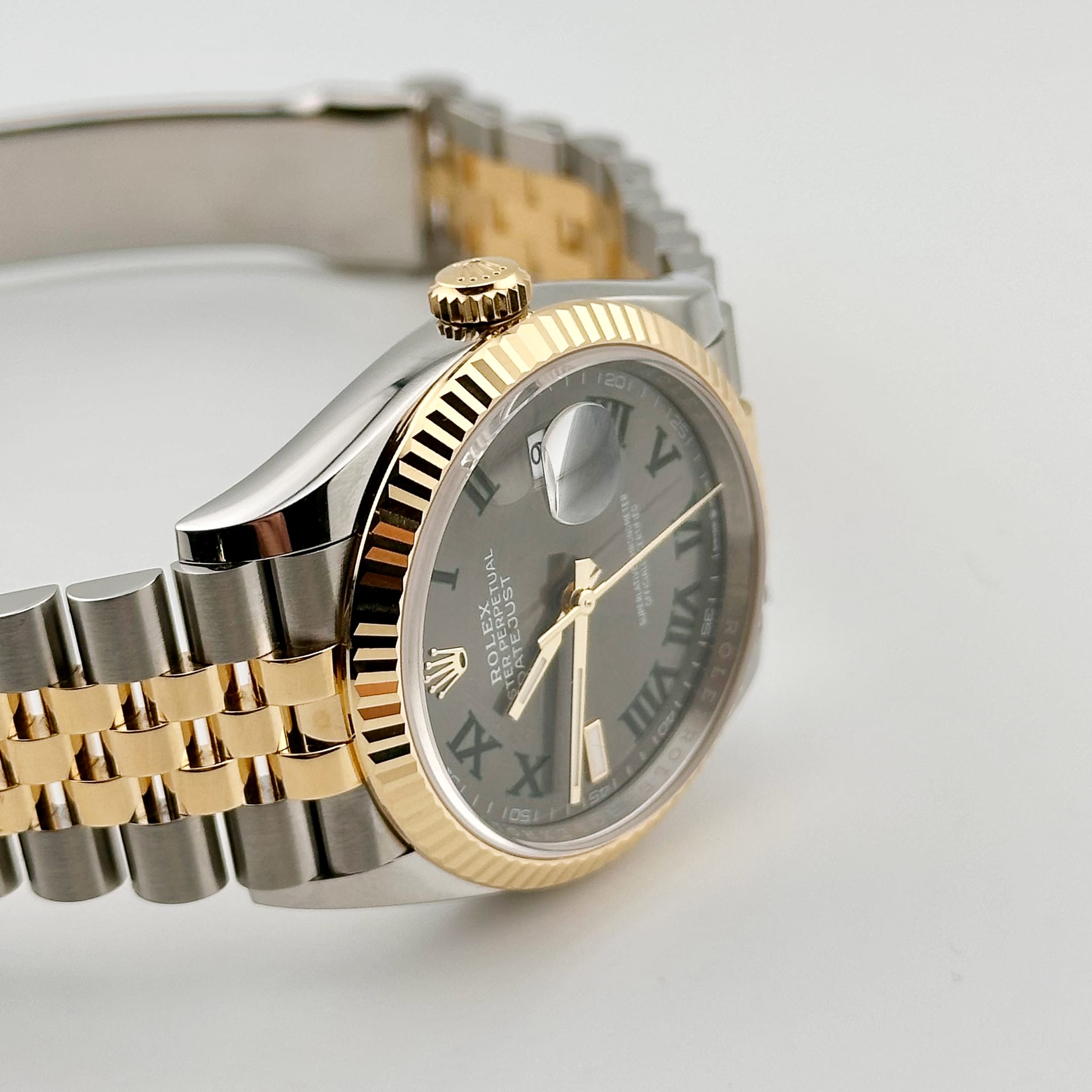 Rolex Datejust 36 126233 'Wimbledon' Stainless Steel Yellow Gold Slate Dial Jubilee (2026)