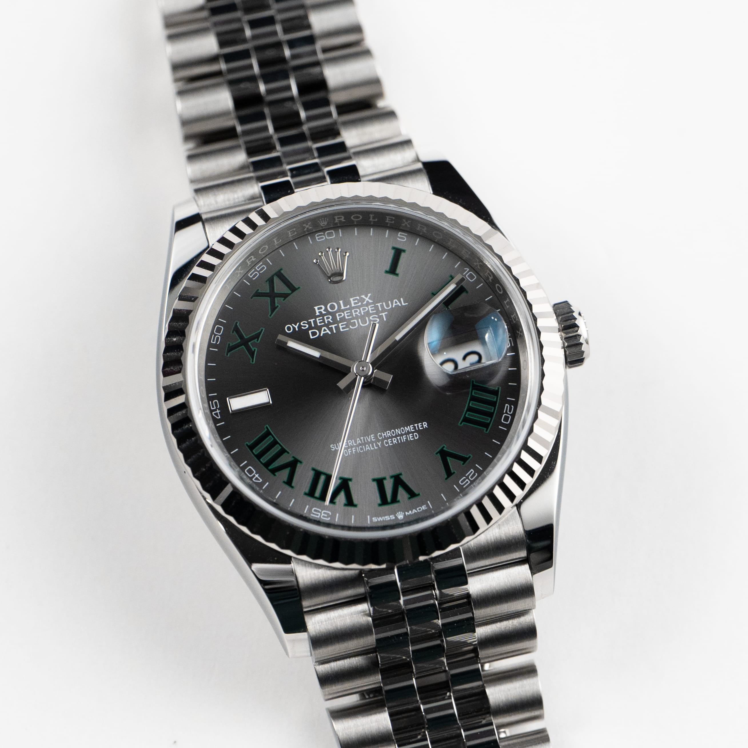 Rolex Datejust 36 126234 Stainless Steel Slate 'Wimbledon' Dial