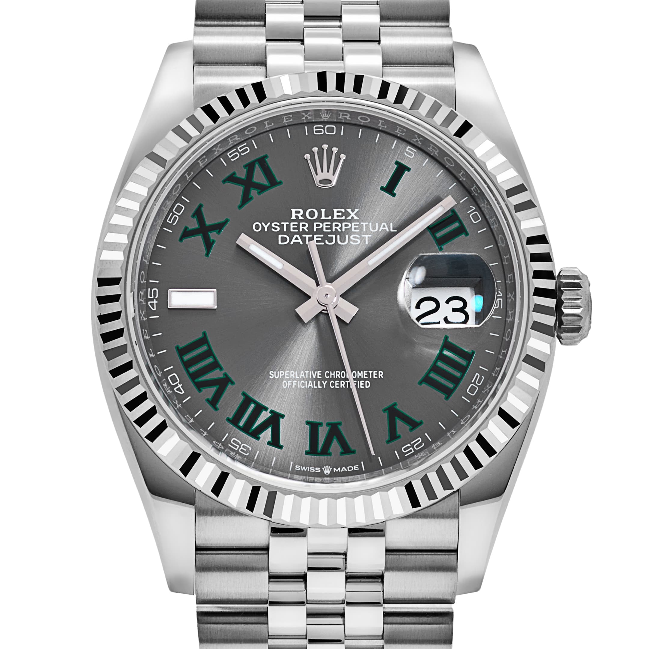 Rolex Datejust 36 126234 Stainless Steel Slate 'Wimbledon' Dial Jubilee