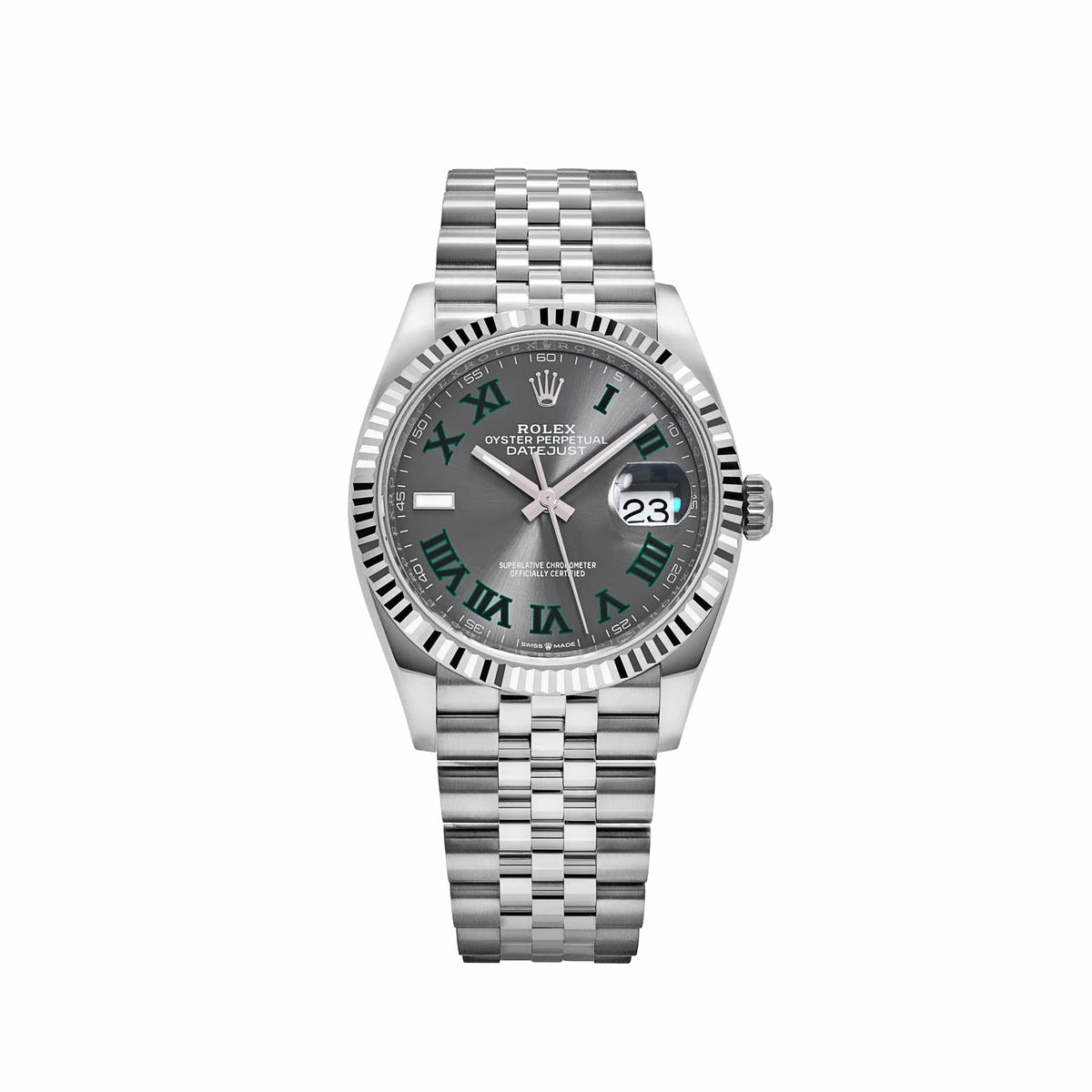 Rolex Datejust 36 126234 Stainless Steel Slate 'Wimbledon' Dial Jubilee