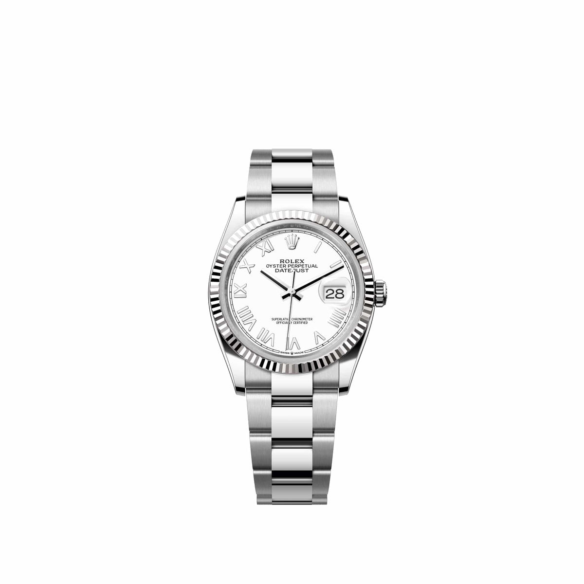 Rolex Datejust 36 126234 Stainless Steel White Roman Dial Oyster (2026)