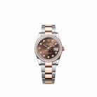 Rolex Datejust 36 126281RBR Rose Gold Stainless Steel Chocolate Diamond Dial Oyster Diamond Bezel (2026)