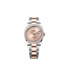 Rolex Datejust 36 126281RBR Rose Gold Stainless Steel Rose Diamond Roman Dial Oyster Diamond Bezel (2026)