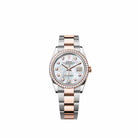 Rolex Datejust 36 126281RBR Rose Gold Stainless Steel White Mother of Pearl Diamond Dial Oyster Diamond Bezel (2026)