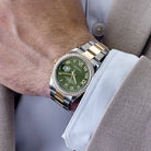 Rolex Datejust 36 126283RBR Stainless Steel Yellow Gold Olive Green Diamond Dial Diamond Bezel Oyster (2023)