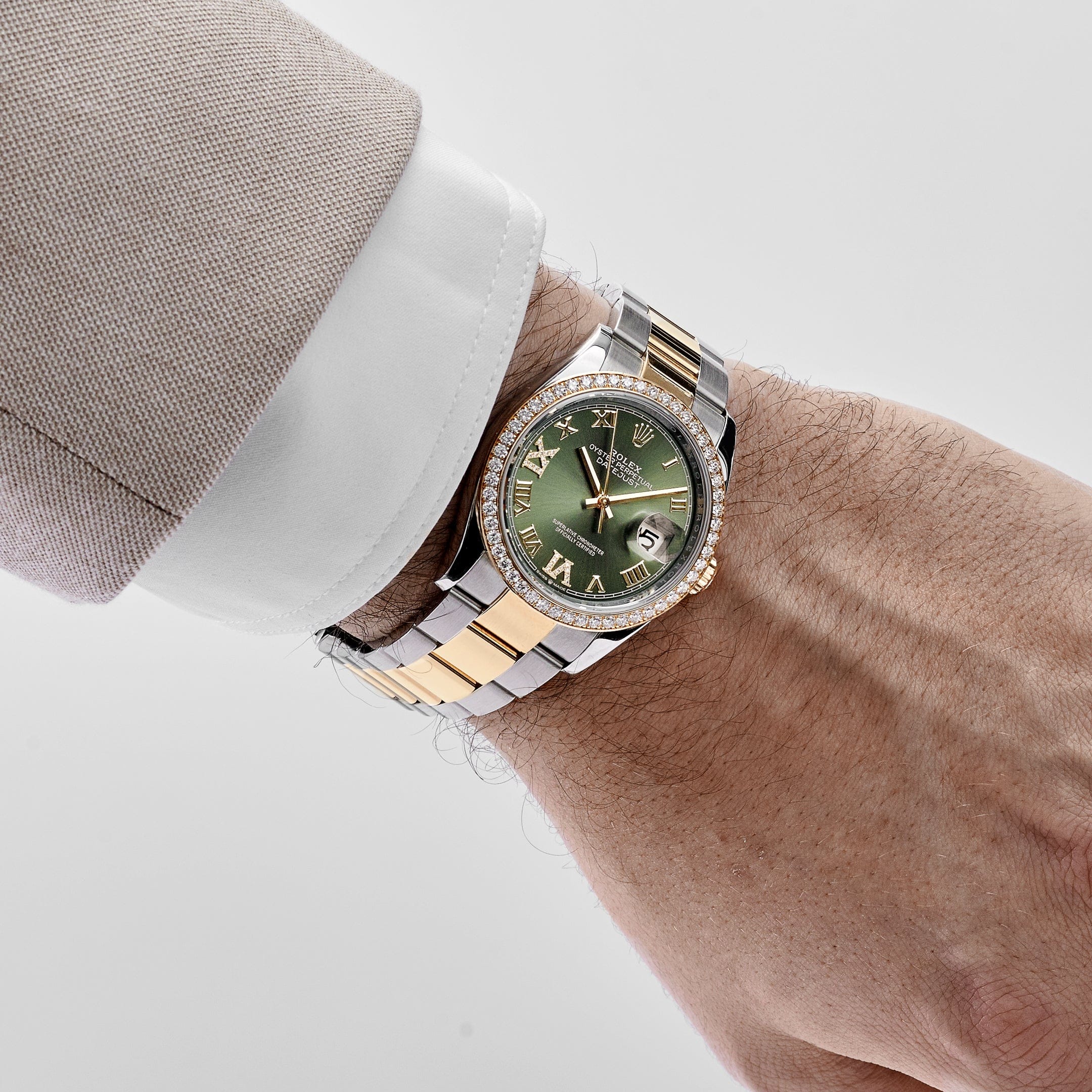 Rolex Datejust 36 126283RBR Stainless Steel Yellow Gold Olive