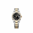 Rolex Datejust 36 126283RBR Yellow Gold Stainless Steel Black Diamond Dial Oyster Diamond Bezel (2026)