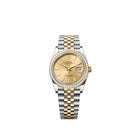 Rolex Datejust 36 126283RBR Yellow Gold Stainless Steel Champagne Dial Jubilee Diamond Bezel (2026)