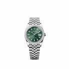 Rolex Datejust 36 126284RBR Stainless Steel Mint Green Dial Jubilee Diamond Bezel (2026)