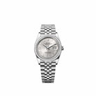 Rolex Datejust 36 126284RBR Stainless Steel Silver Diamond Roman Dial Jubilee Diamond Bezel (2026)