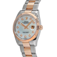 Thumbnail for Luxury Watch Rolex Datejust 36 Rose Gold & Steel Mother of Pearl Diamond Dial 126231 Wrist Aficionado