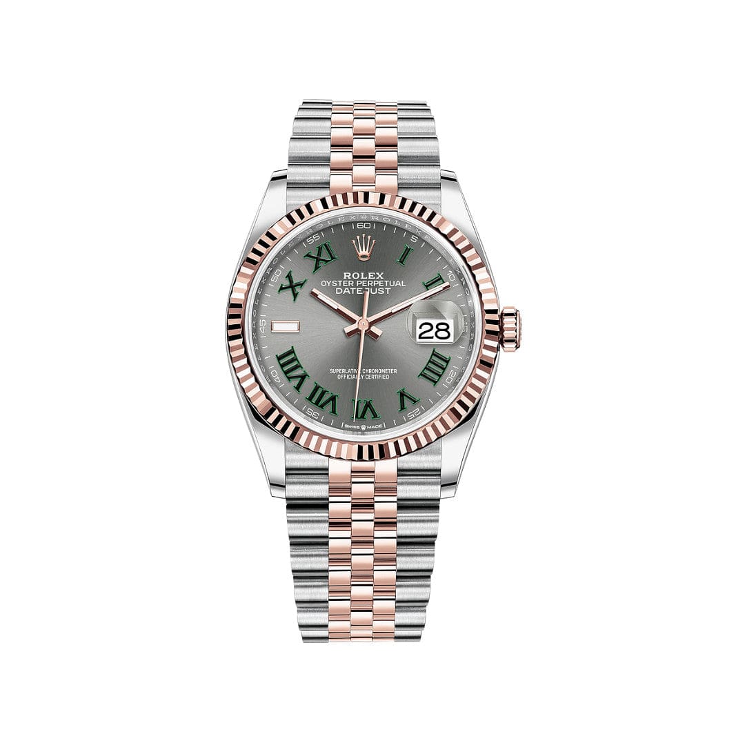 Rolex Datejust 36 126231 'Wimbledon' Stainless Steel Rose Gold Slate Dial Jubilee (2023)