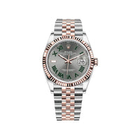 Thumbnail for Luxury Watch Rolex Datejust 36 Rose Gold & Steel Slate 'Wimbledon' Dial 126231 Wrist Aficionado
