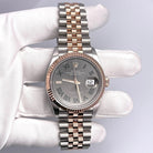 Luxury Watch Rolex Datejust 36 Rose Gold & Steel Slate 'Wimbledon' Dial 126231 Wrist Aficionado