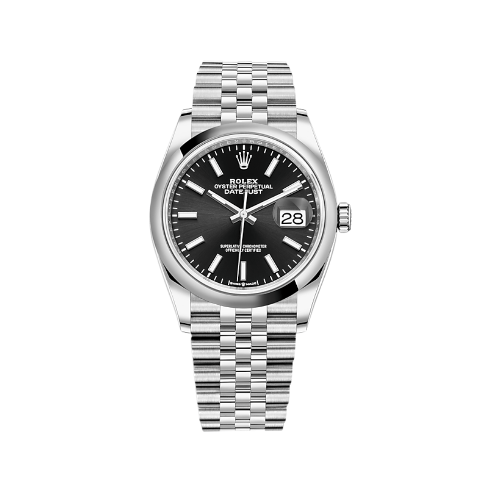 Luxury Watch Rolex Datejust 36 Stainless Steel Black Dial 126200 Wrist Aficionado