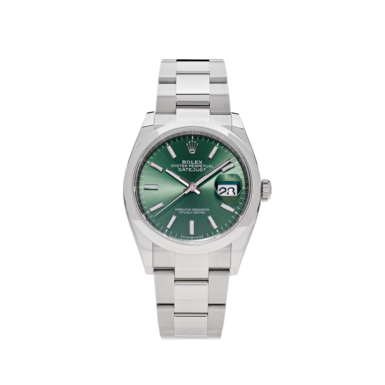 Rolex Datejust 36 Stainless Steel Mint Green Dial 126200 Wrist Aficionado
