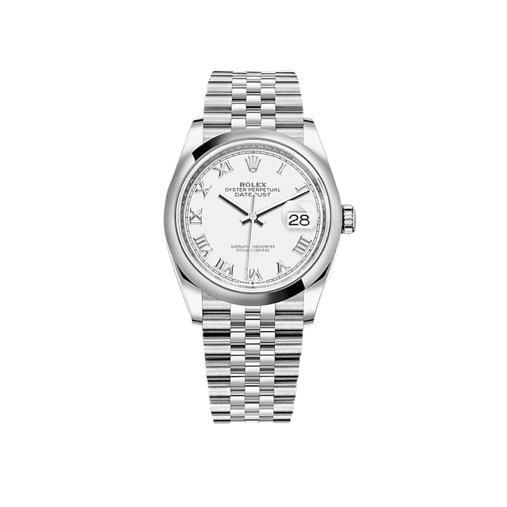 Luxury Watch Rolex Datejust 36 Stainless Steel White Dial 126200 Wrist Aficionado