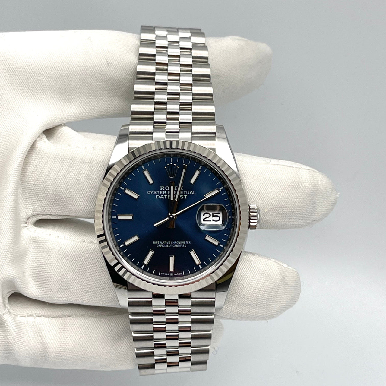 Rolex datejust 36 blue 2025 dial jubilee
