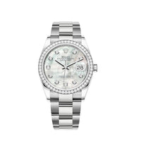 Thumbnail for Luxury Watch Rolex Datejust 36 White Gold & Stainless Steel  Mother of Pearl Dial 126284RBR Wrist Aficionado