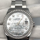 Luxury Watch Rolex Datejust 36 White Gold & Stainless Steel  Mother of Pearl Dial 126284RBR Wrist Aficionado