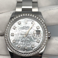 Thumbnail for Luxury Watch Rolex Datejust 36 White Gold & Stainless Steel  Mother of Pearl Dial 126284RBR Wrist Aficionado