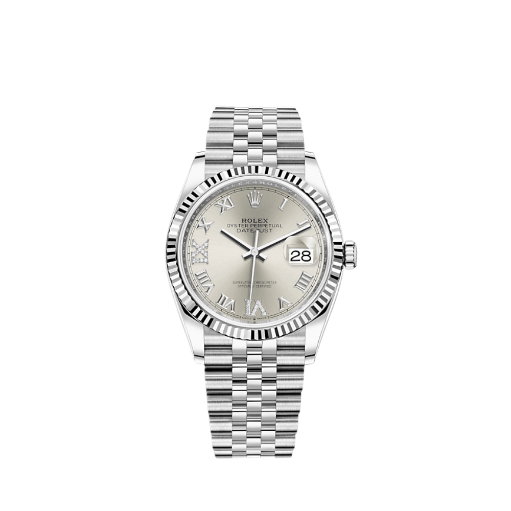 Rolex Datejust 126234 White Gold Stainless Steel Silver Dial