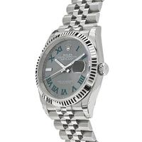 Thumbnail for Luxury Watch Rolex Datejust 36 White Gold & Steel Slate 'Wimbledon' Dial Jubilee 126234 Wrist Aficionado