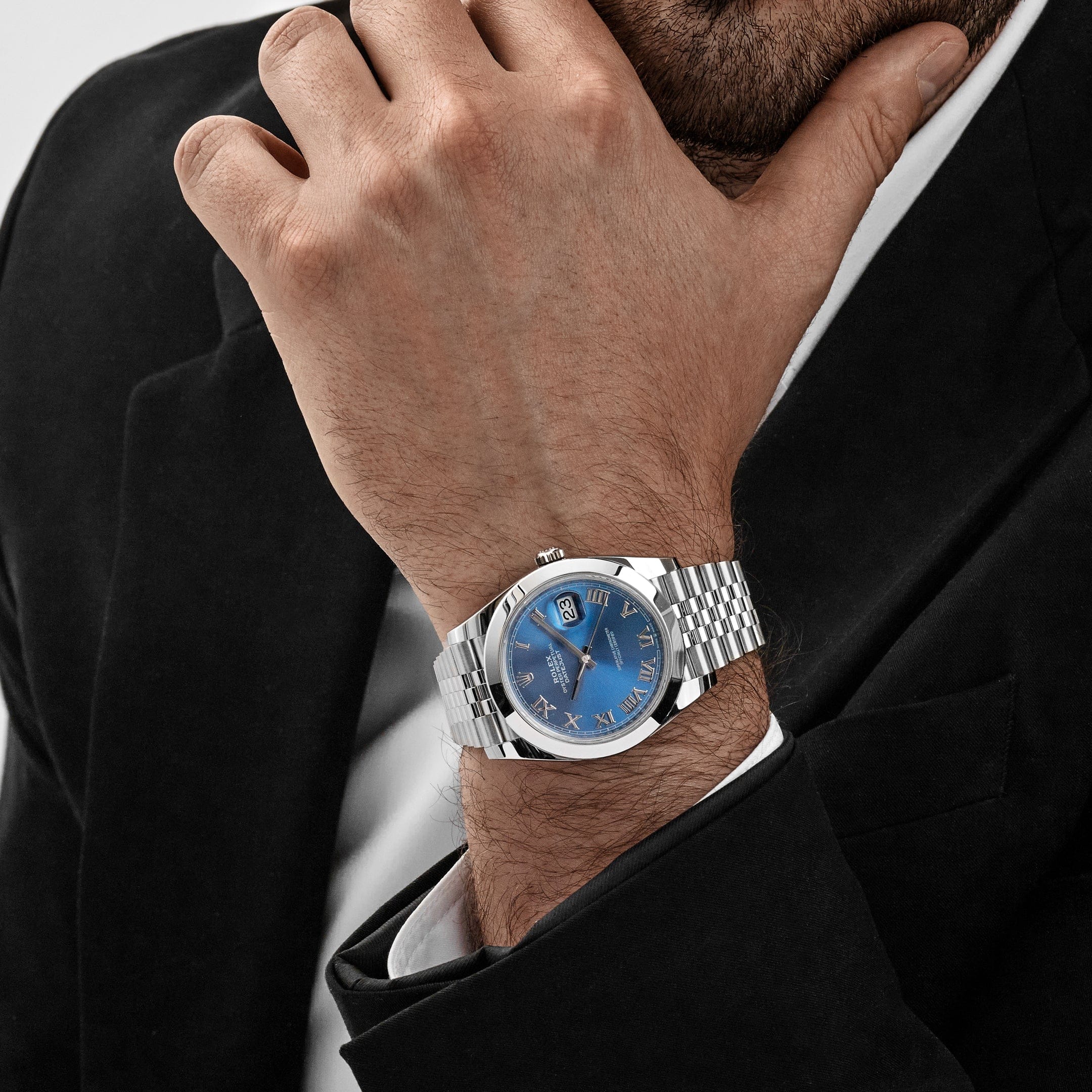 Rolex Datejust 41 126300 Stainless Steel Blue Roman Dial Jubilee