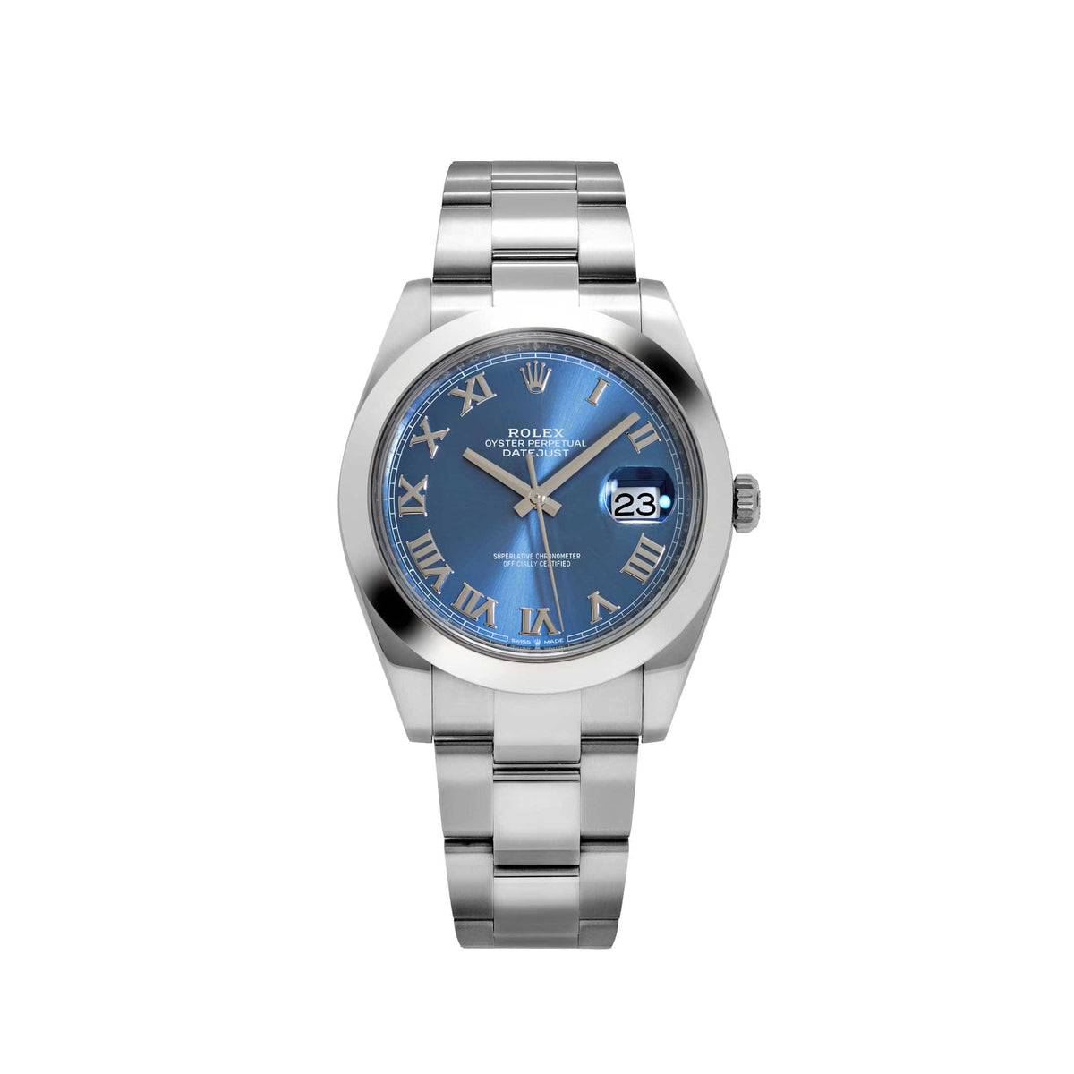 Rolex Datejust 41 126300 Stainless Steel Blue Roman Dial Oyster (2025)