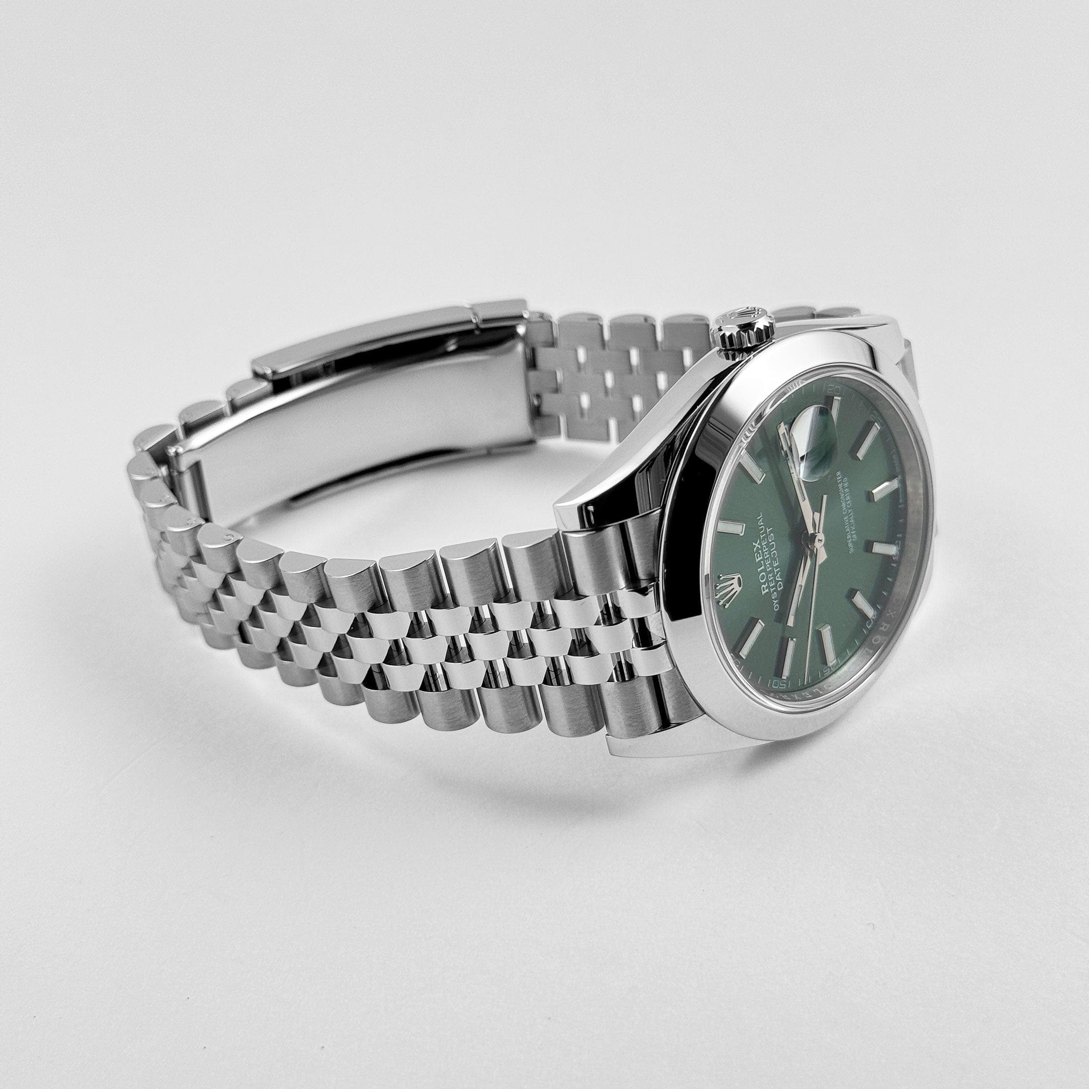 Rolex Datejust 41 126300 Stainless Steel Green Dial Jubilee (2026