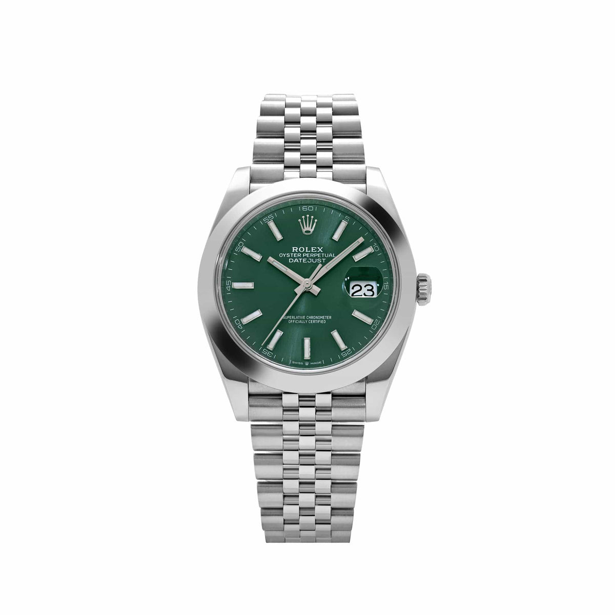Rolex Datejust 41 126300 Stainless Steel Green Dial Jubilee (2026)