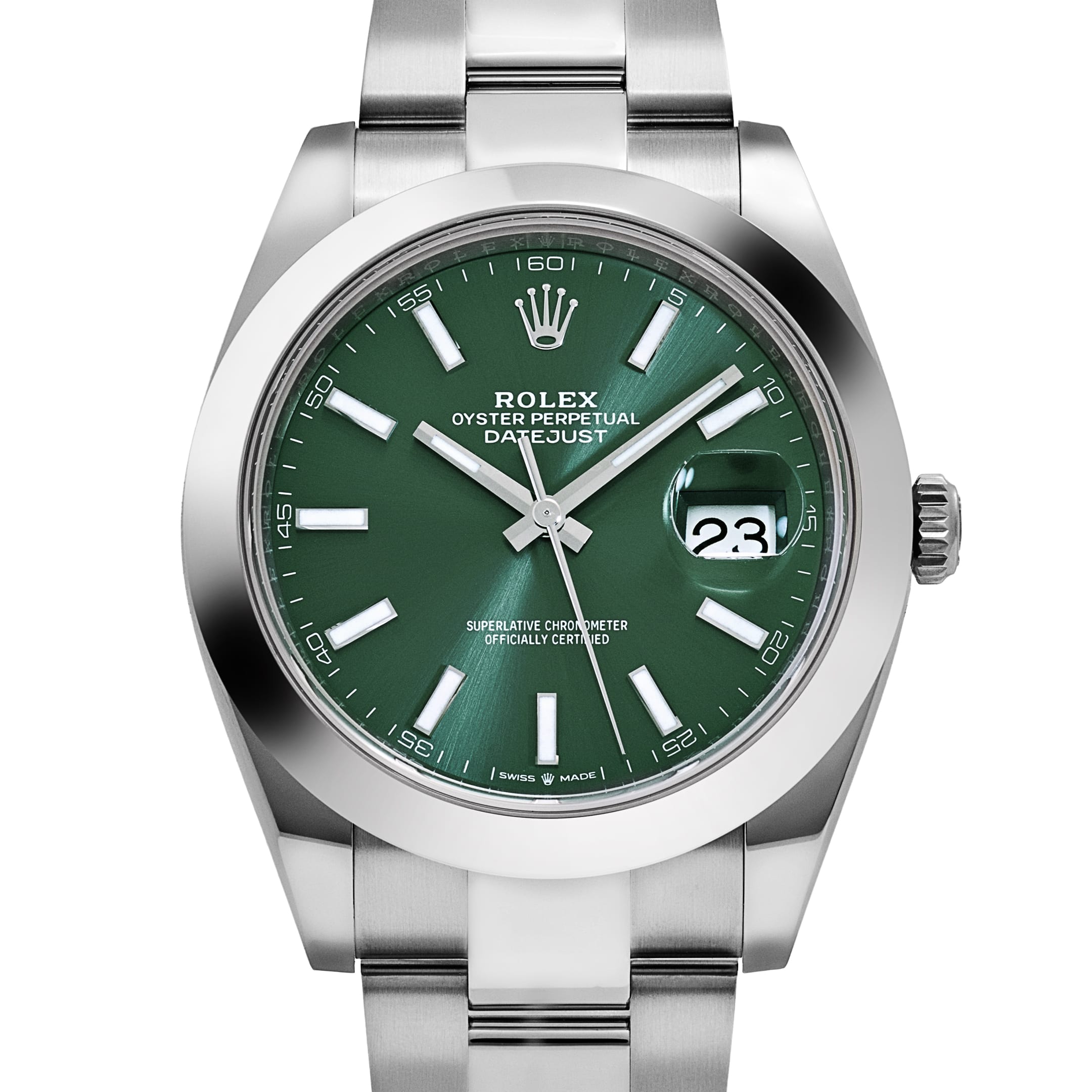 Rolex Datejust 41 126300 Stainless Steel Green Dial Oyster (2026)