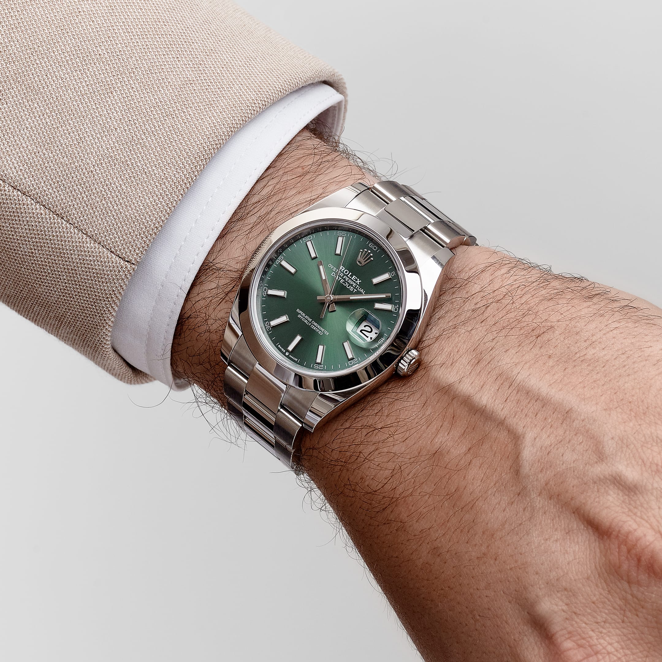 Rolex Datejust 41 126300 Stainless Steel Green Dial Oyster (2026