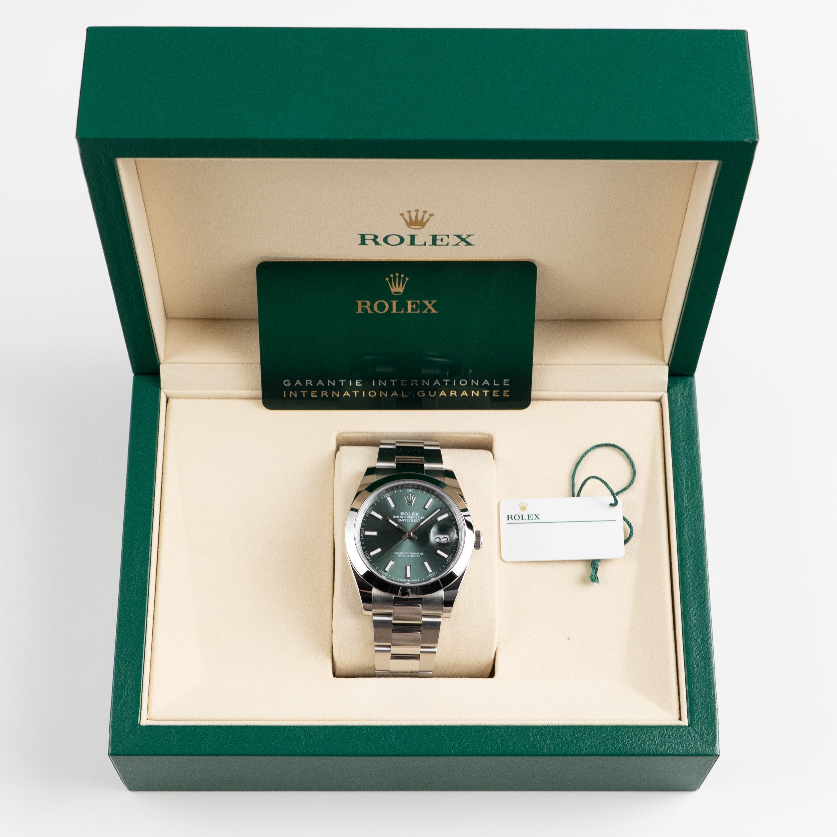 Rolex Datejust 41 126300 Stainless Steel Green Dial Oyster (2026)