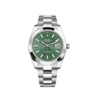 Rolex Datejust 41 126300 Stainless Steel Green Motif Dial Smooth Bezel Oyster (2023)