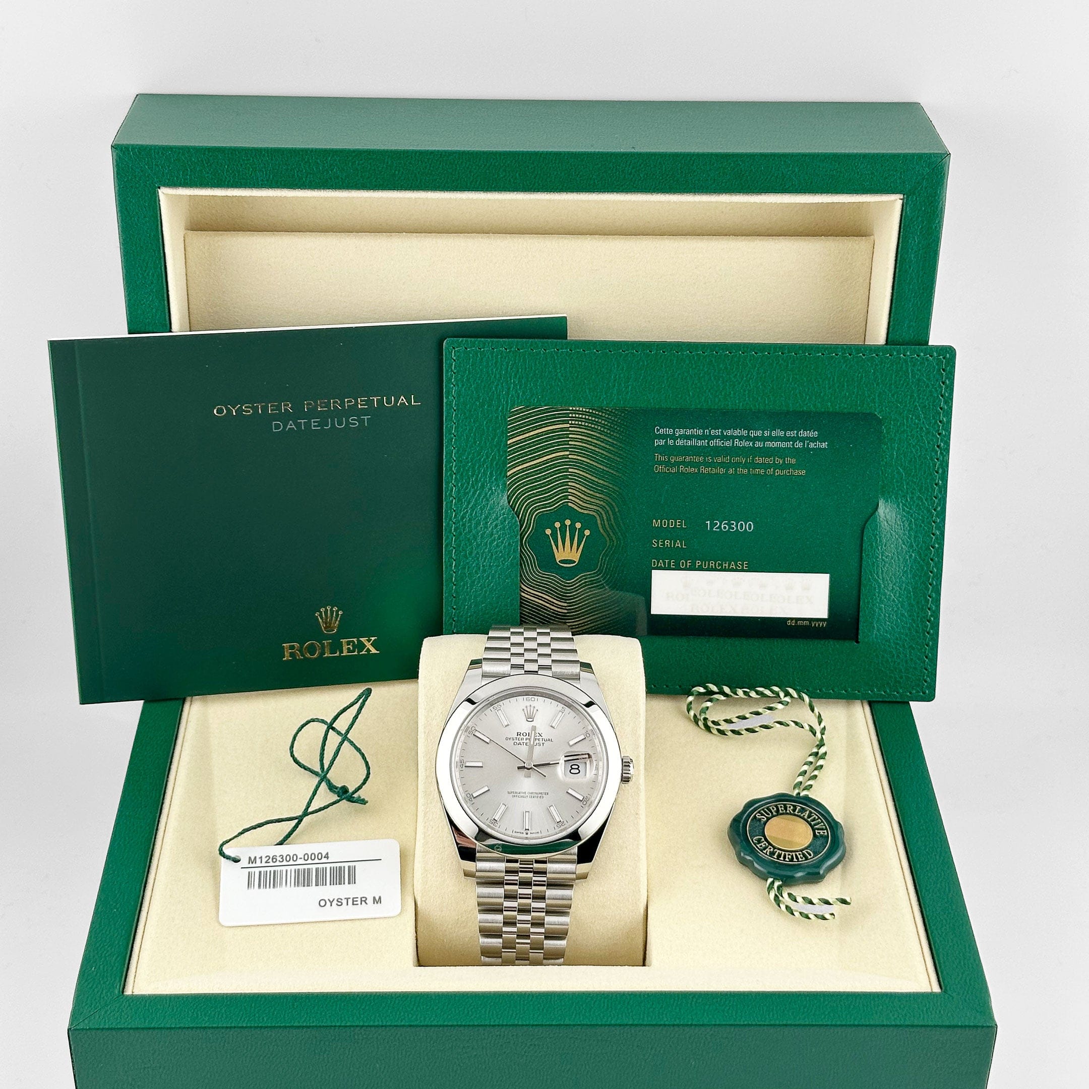 Rolex Datejust 41 126300 Stainless Steel Silver Dial Jubilee (2025