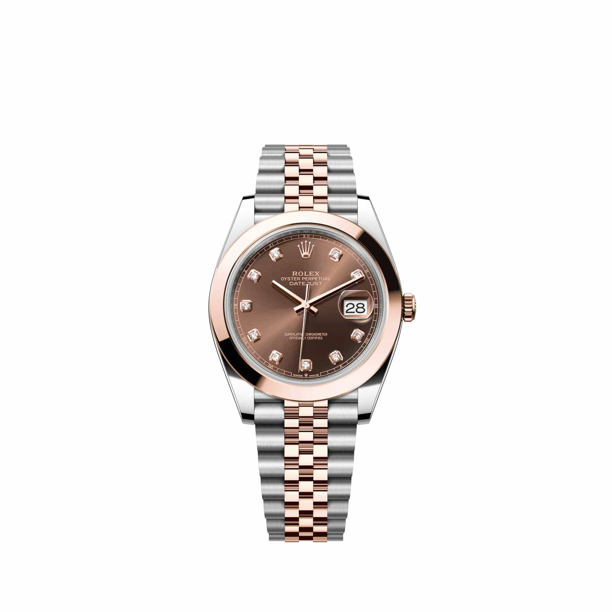 Rolex Datejust 41 126301 Rose Gold Stainless Steel Chocolate Diamond Dial Jubilee (2026)