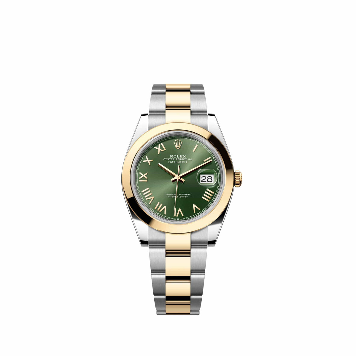 Rolex Datejust 41 126303 Yellow Gold Stainless Steel Olive Green Roman Dial Oyster (2026)