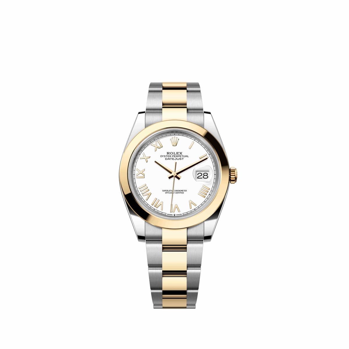 Rolex Datejust 41 126303 Yellow Gold Stainless Steel White Roman Dial Oyster (2026)