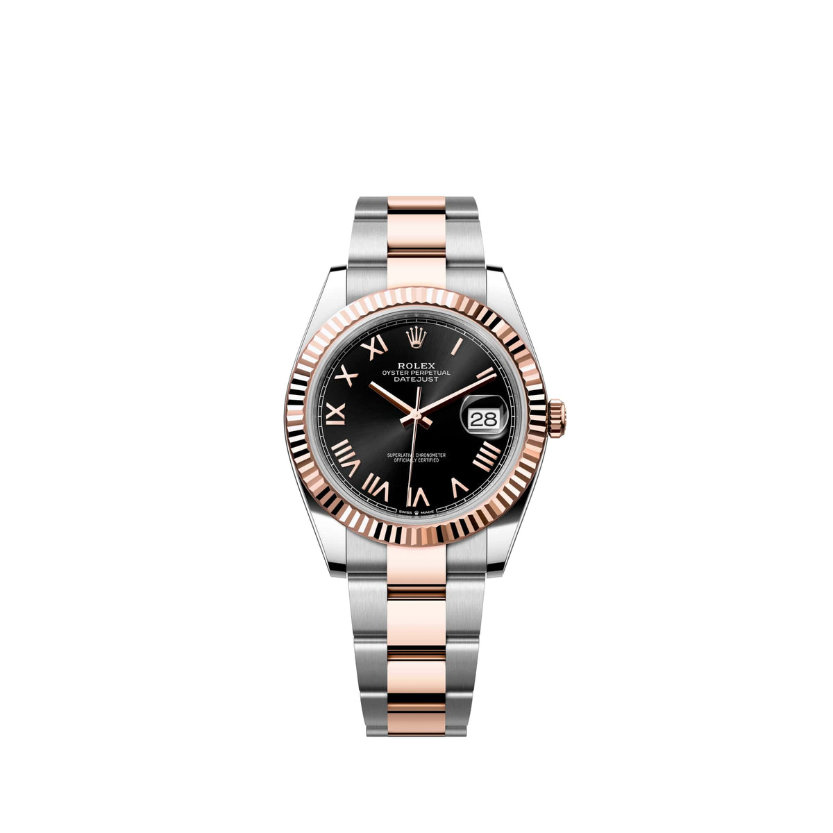 Rolex Datejust 41 126331 Rose Gold Stainless Steel Black Roman Dial Oyster (2026)