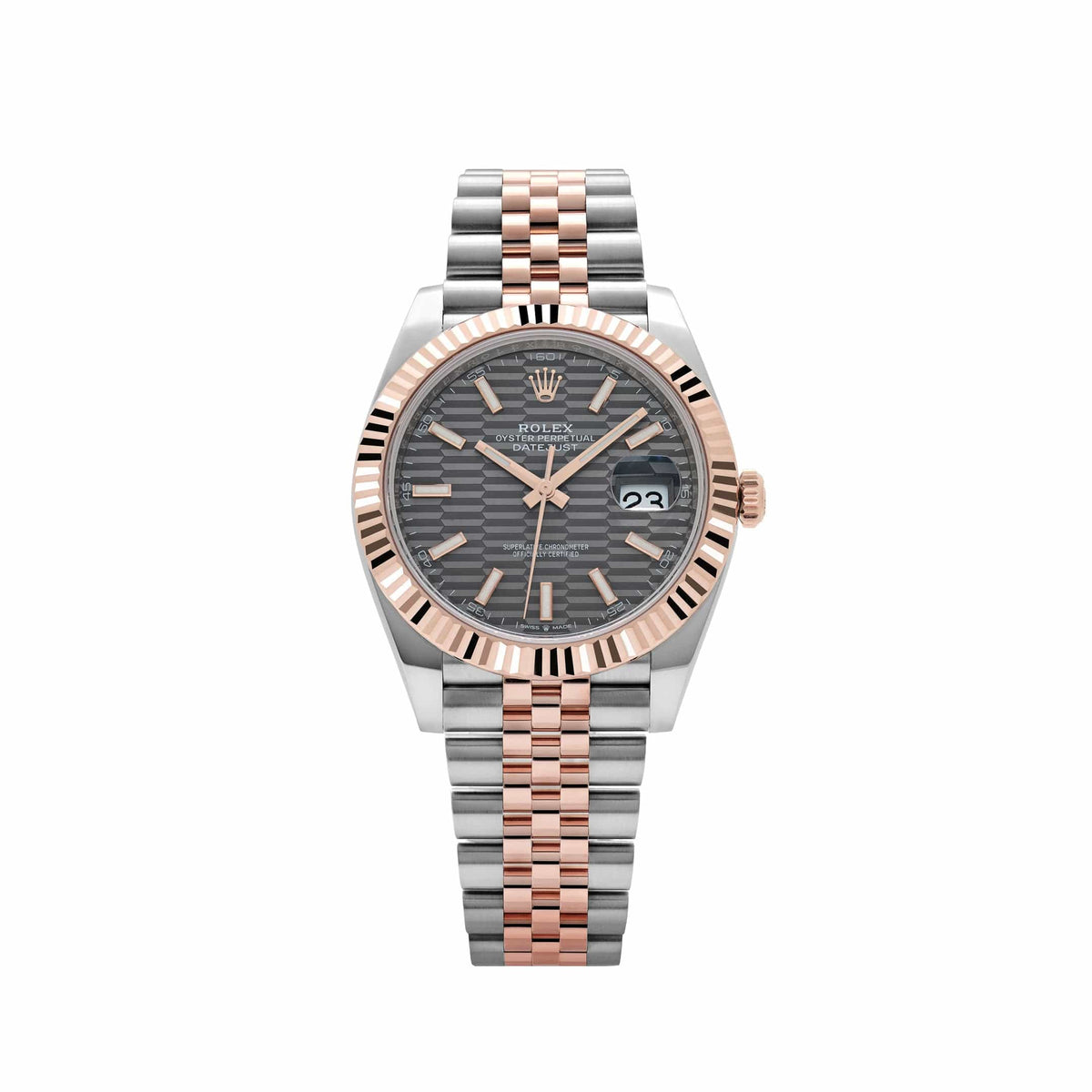 Rolex Datejust 41 126331 Rose Gold Stainless Steel Grey Motif Dial Jubilee (2024)
