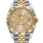 Rolex Datejust 41 126333 Stainless Steel Yellow Gold Champagne Dial Jubilee (2021)