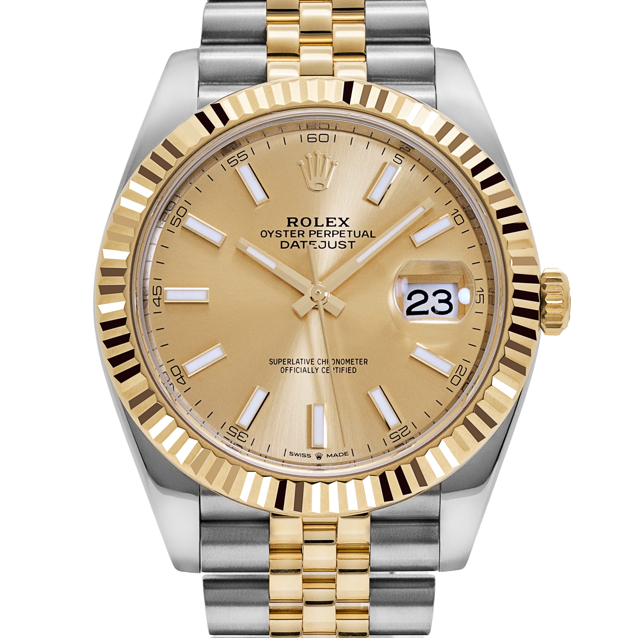 Rolex Datejust 41 126333 Stainless Steel Yellow Gold Champagne Dial Jubilee (2021)